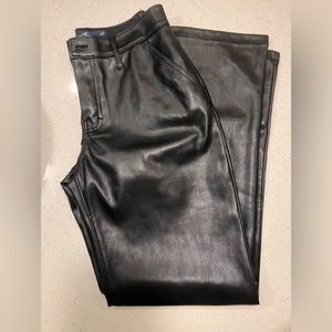 Black Leather High Waisted Pants